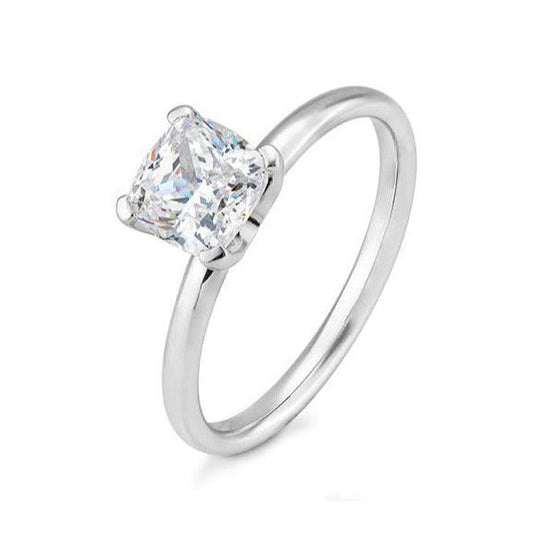 Verlobungsring mit einem Cushion - Cut Diamond 1,00 ct., Weißgold