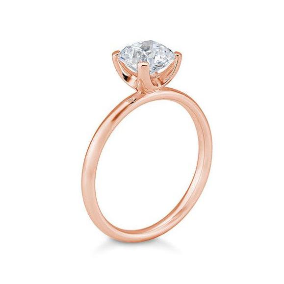 Verlobungsring mit einem Cushion - Cut Diamond 1,00 ct., Rotgold