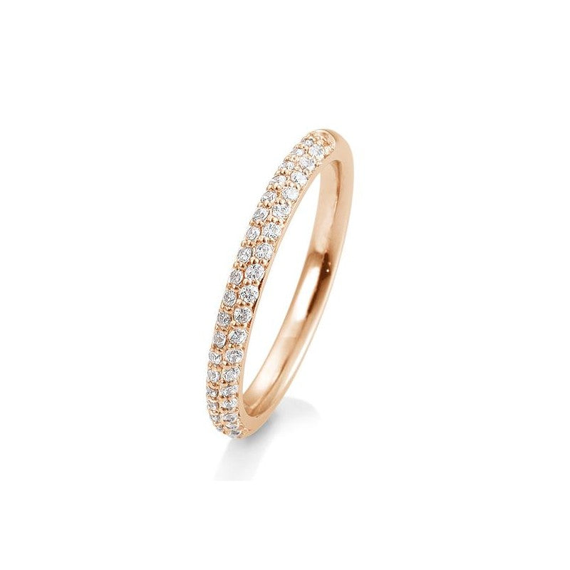 Memoire Ring mit 40 Brillanten 0,30 ct., Rotgold