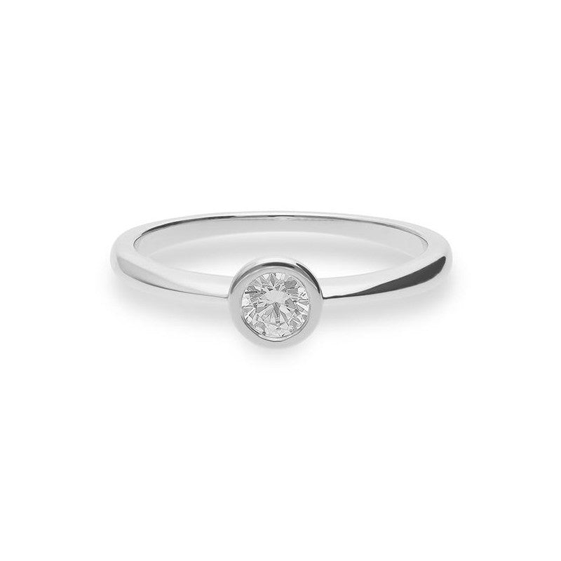 Verlobungsring mit einem Brillanten 0,25 ct., Platin