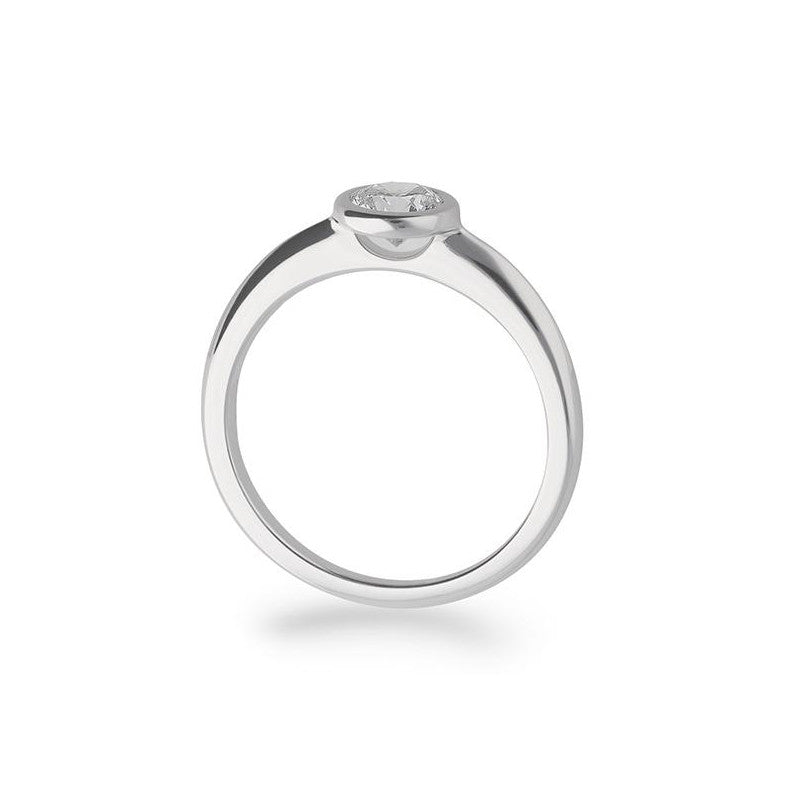 Verlobungsring mit einem Brillanten 0,50 ct., Platin