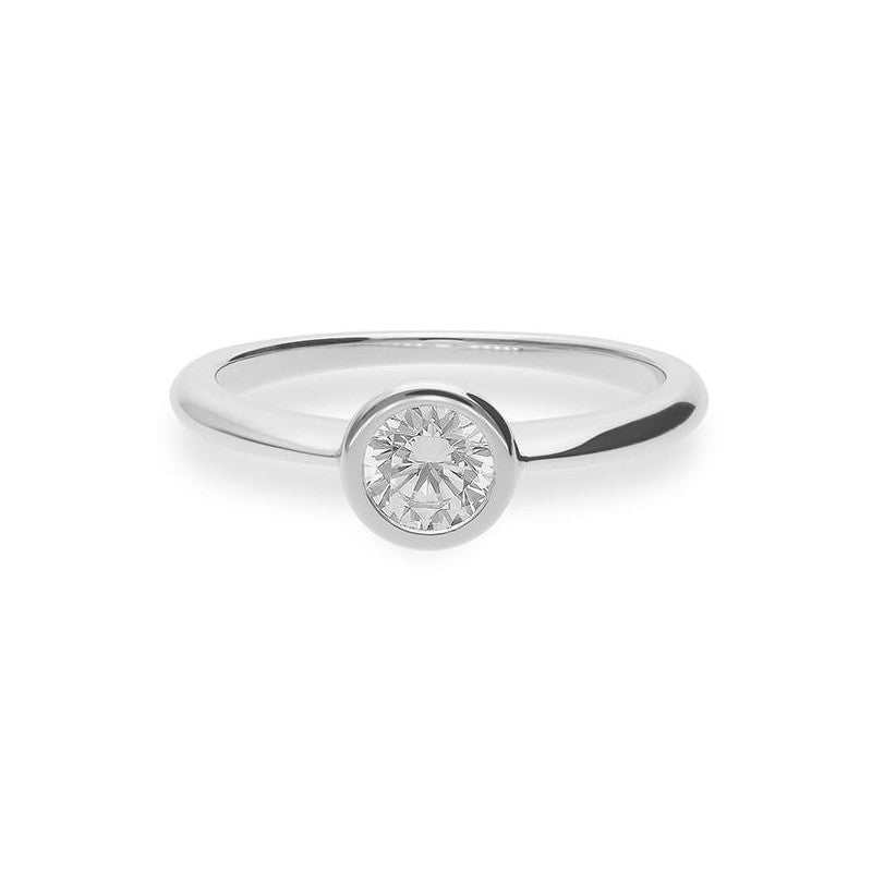 Verlobungsring mit einem Brillanten 0,50 ct., Platin