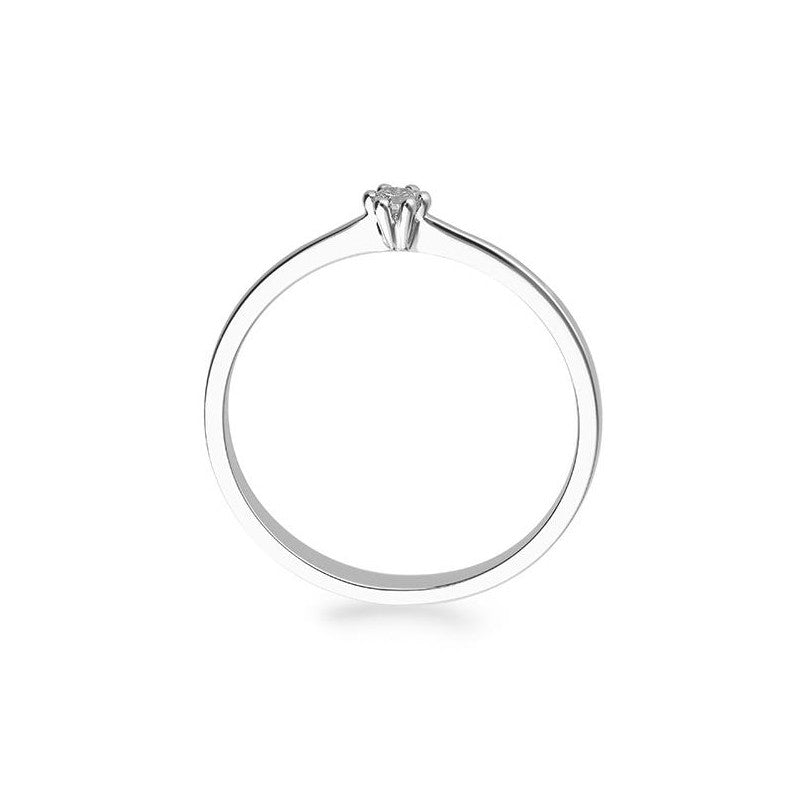 Verlobungsring mit einem Brillanten 0,05 ct., Platin