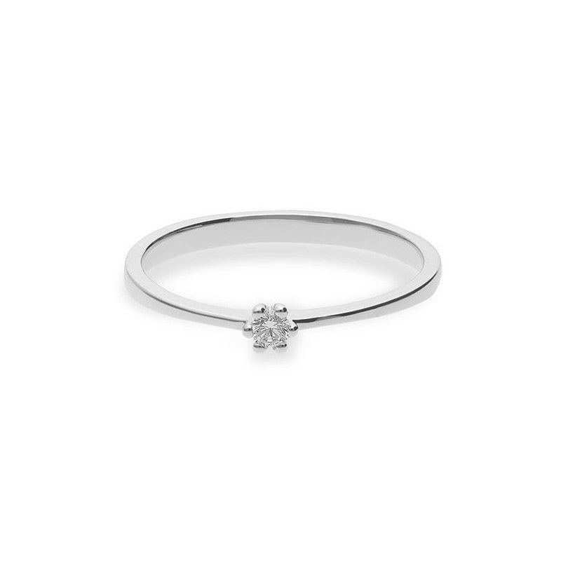 Verlobungsring mit einem Brillanten 0,05 ct., Platin