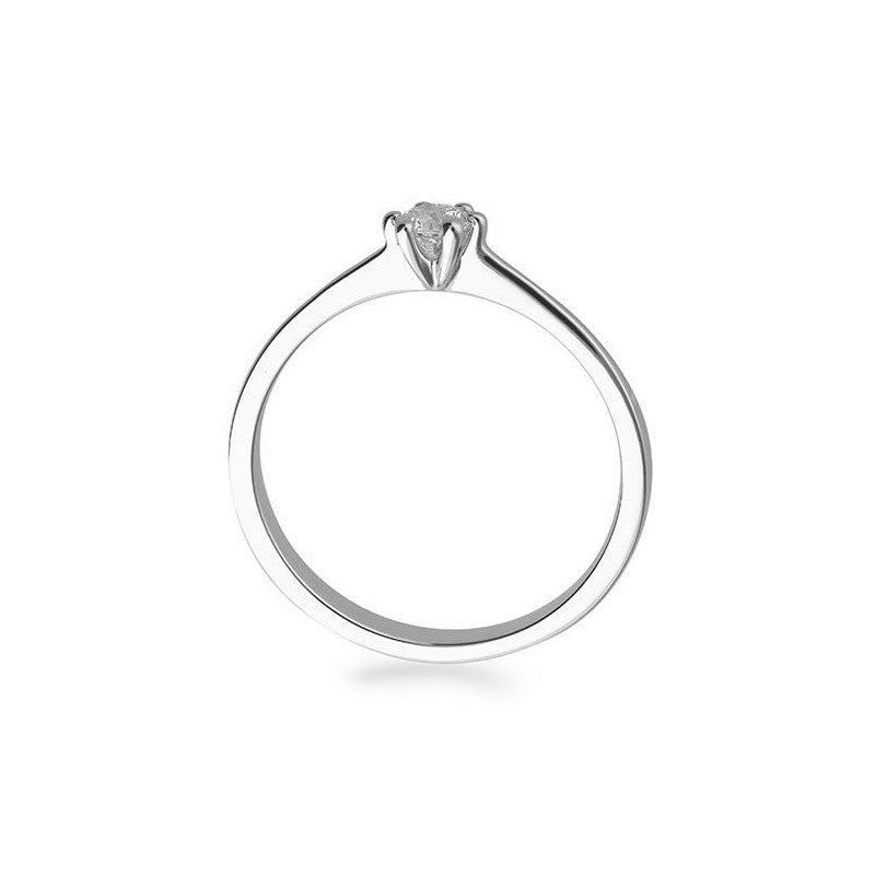 Verlobungsring mit einem Brillanten 0,20 ct., Platin