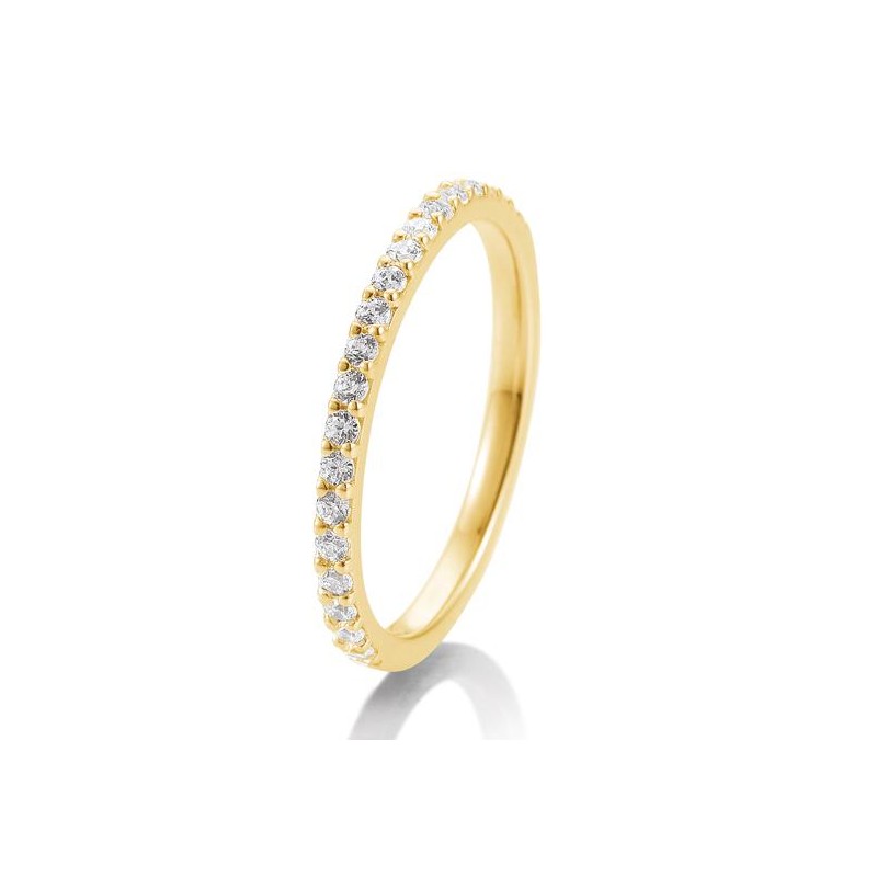 Memoire Ring mit 24 Brillanten 0,36 ct., Gelbgold