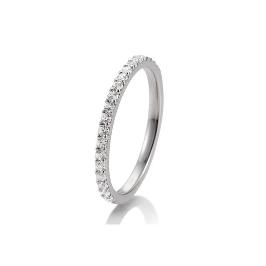 Memoire Ring mit 24 Brillanten 0,36 ct., Platin