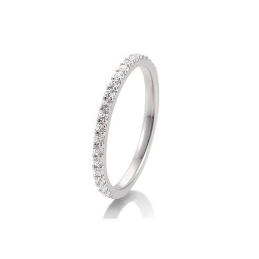 Memoire Ring mit 24 Brillanten 0,36 ct., Weißgold