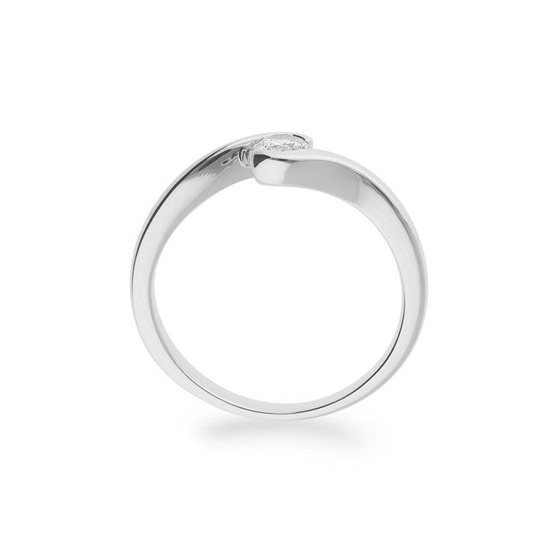 Verlobungsring mit einem Brillanten 0,25 ct., Platin