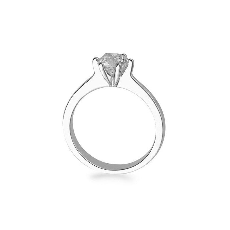 Verlobungsring mit einem Brillanten 1,00 ct., Platin