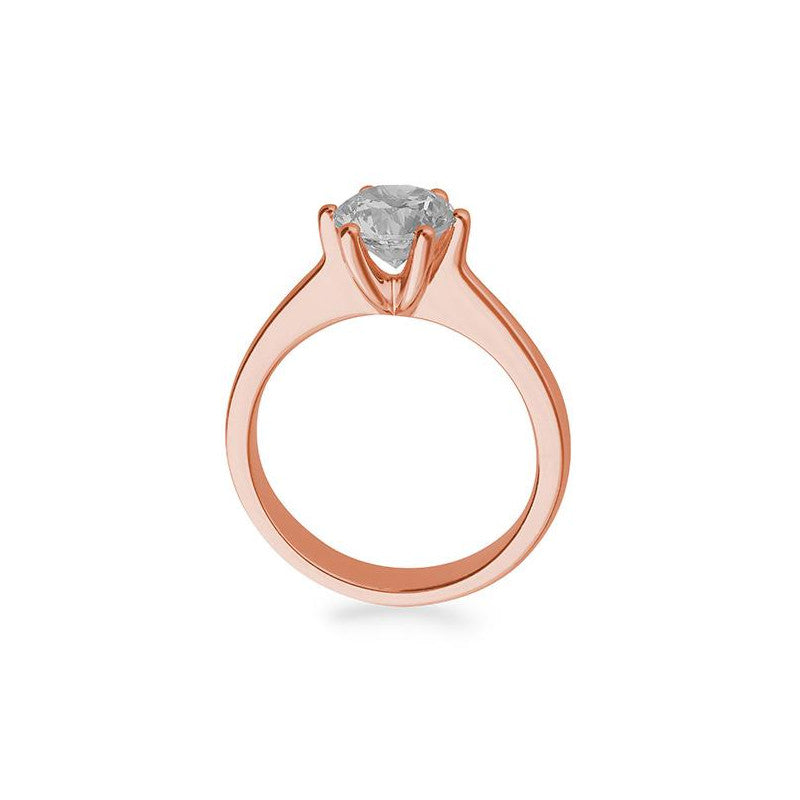 Verlobungsring mit einem Brillanten 1,50 ct., Rotgold