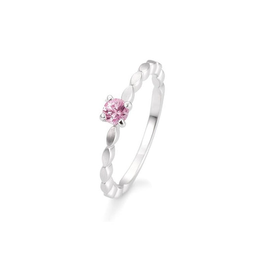 Ring mit einem Safir Pink, Weißgold