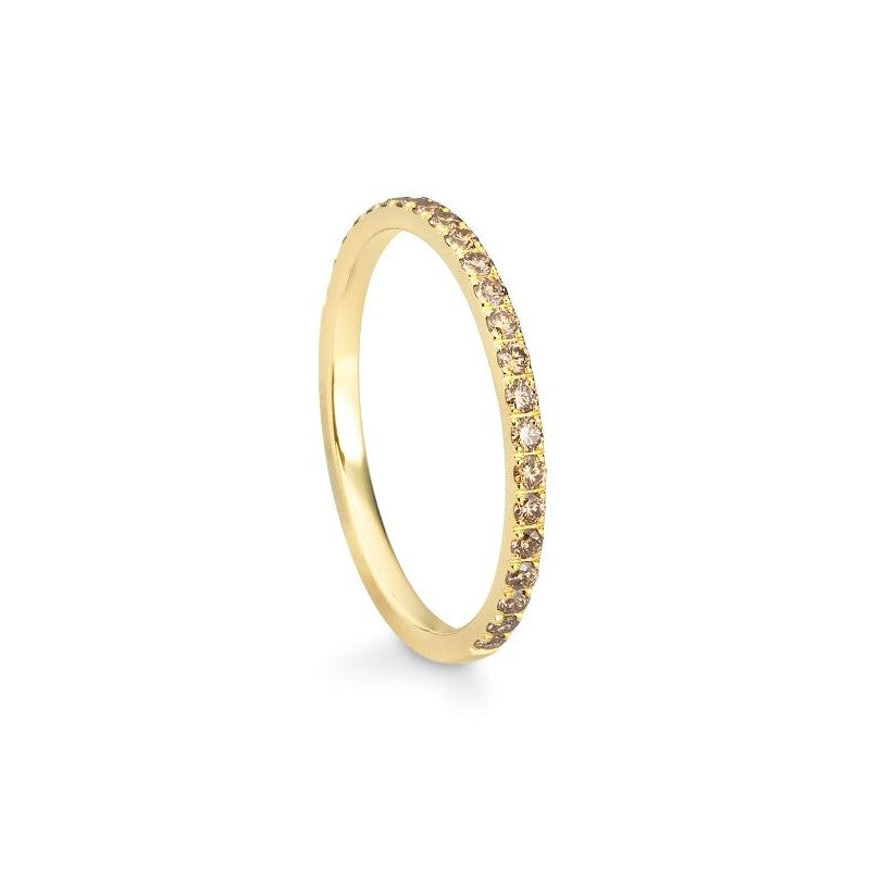 Memoire Ring mit 23 Brillanten 0,345 ct., Gelbgold