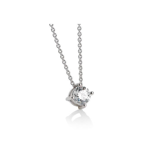 Collier mit einem Brillanten 0,80 ct., Weißgold