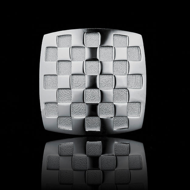 CHECKERED TAG Silber