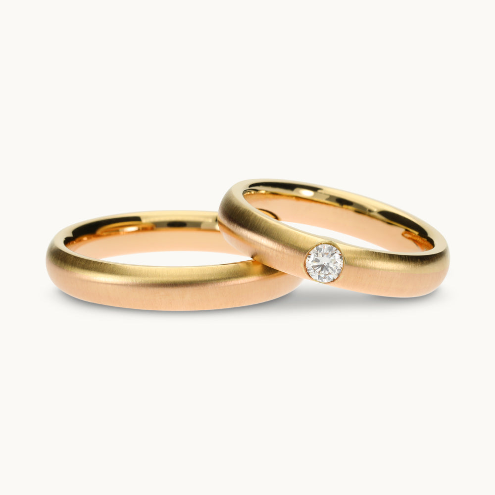 Essentials Ehering - Set 28790, 585 Gold