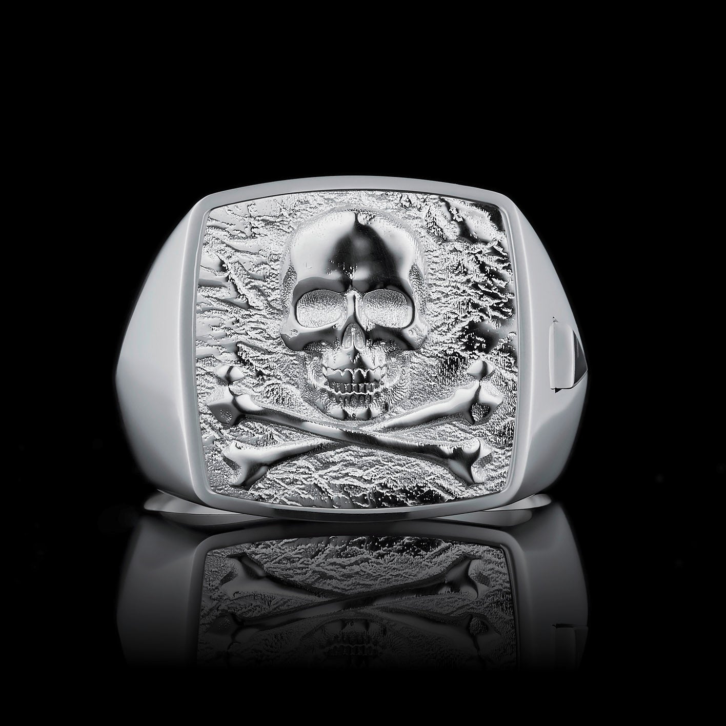TYPAR x CROSSBONE SKULL TAG Silber