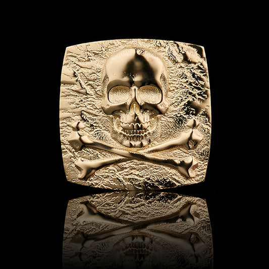 CROSSBONE SKULL TAG Gold