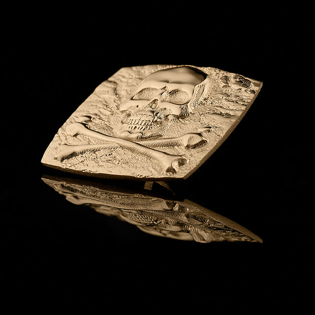 CROSSBONE SKULL TAG Gold
