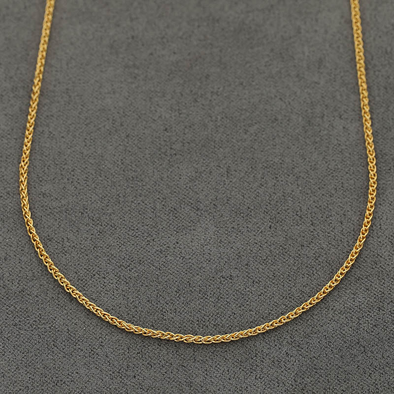 Zopfkette 1,3mm, Gelbgold