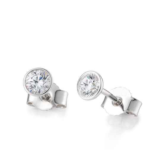 Ohrschmuck mit Brillanten zus. 0,25 ct., Platin, 950 Platin, W/SI