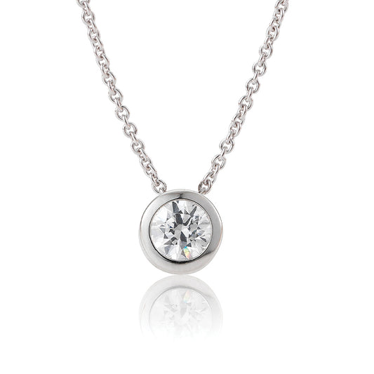 Anhänger mit einem Brillanten 0,25 ct., Platin, 950 Platin, W/SI