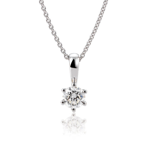 Anhänger mit einem Brillanten 0,25 ct., Platin, 950 Platin, W/SI