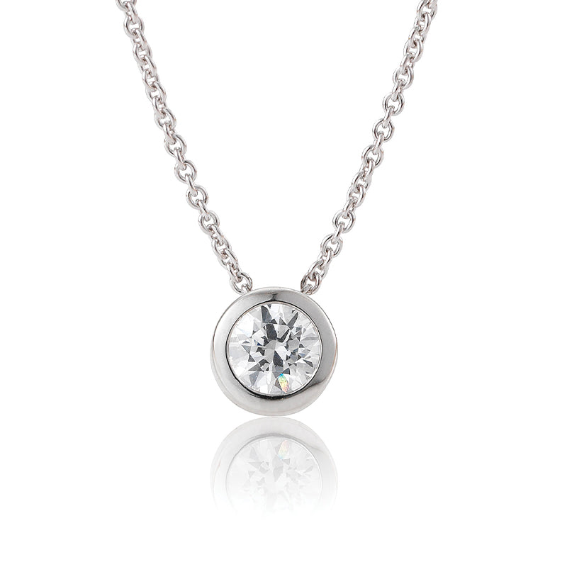 Anhänger mit einem Brillanten 0,10 ct., Platin, 950 Platin, W/SI