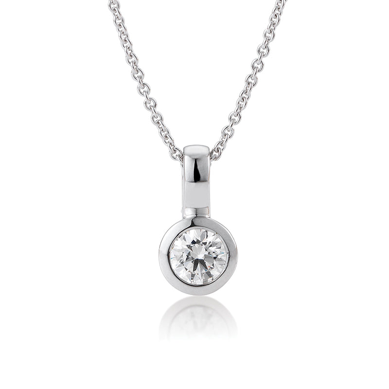 Anhänger mit einem Brillanten 0,20 ct., Platin, 950 Platin, W/SI