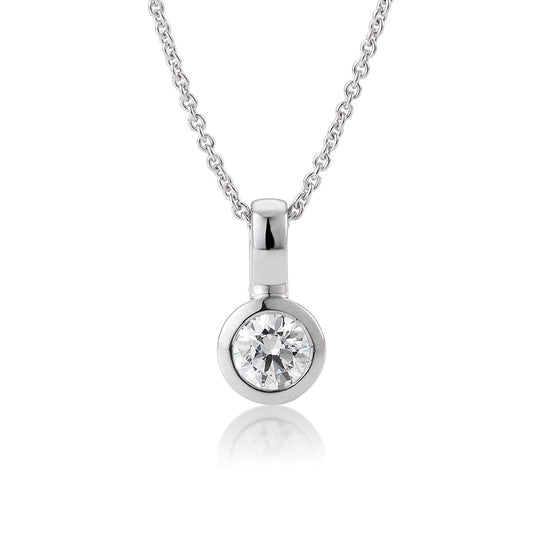 Anhänger mit einem Brillanten 0,30 ct., Platin, 950 Platin, W/SI