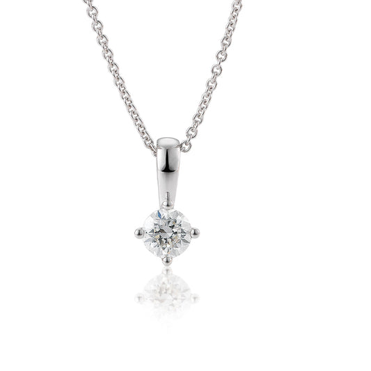 Anhänger mit einem Brillanten 0,30 ct., Platin, 950 Platin, W/SI