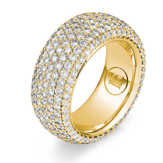 Luxury Ring mit Brillanten, Gelbgold