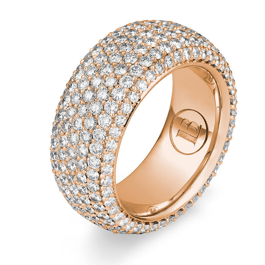 Luxury Ring mit Brillanten, Rotgold