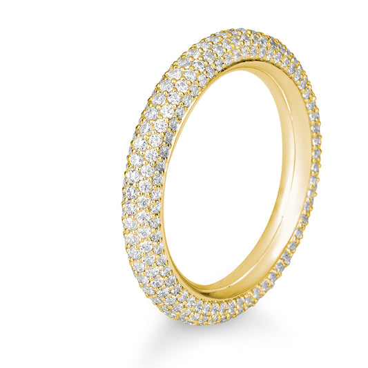 Luxury Ring mit Brillanten, Gelbgold
