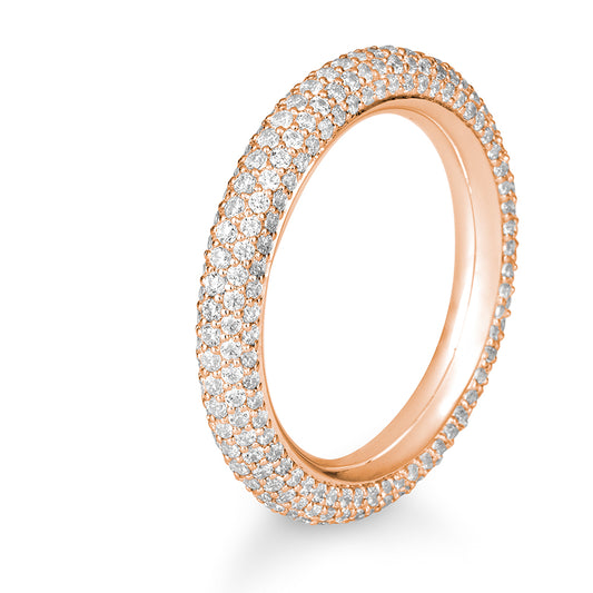 Luxury Ring mit Brillanten, Rotgold