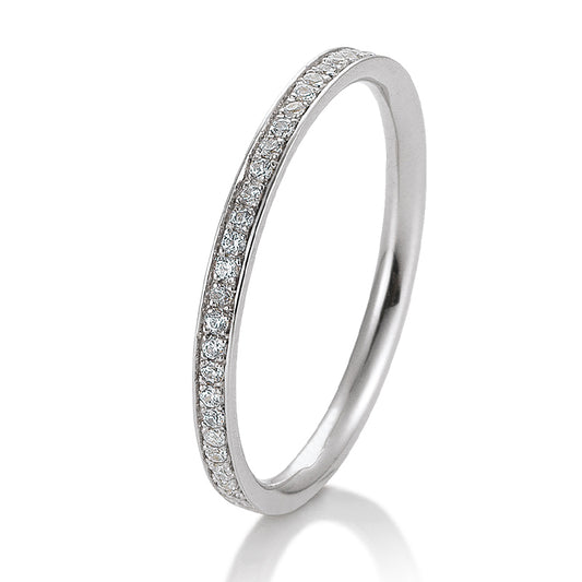 Memoire Ring mit 30 Brillanten 0,165 ct., Platin