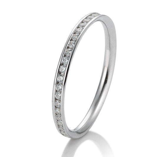 Memoire Ring mit 26 Brillanten 0,26 ct., Platin