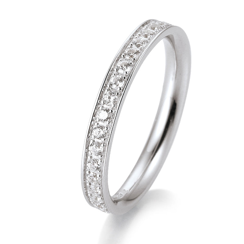 Memoire Ring mit 20 Brillanten 0,40 ct., Platin