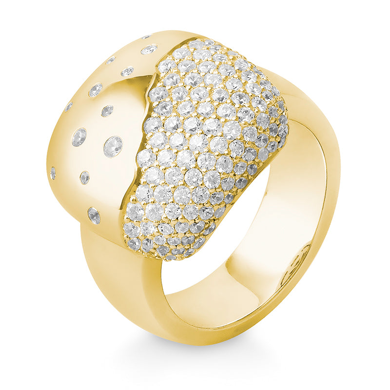 Luxury Ring mit Brillanten 1,446 ct., Gelbgold
