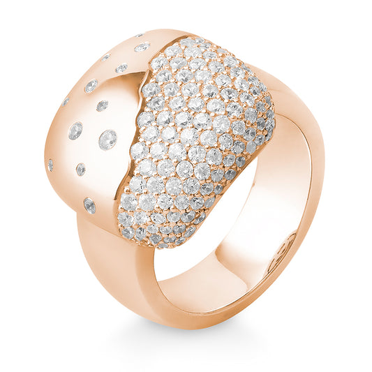 Luxury Ring mit Brillanten 1,446 ct., Rotgold