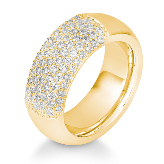 Luxury Ring mit Brillanten 1,134 ct., Gelbgold