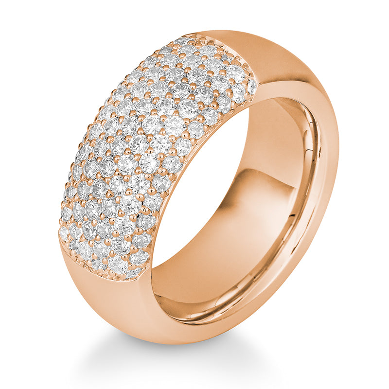 Luxury Ring mit Brillanten 1,134 ct., Rotgold