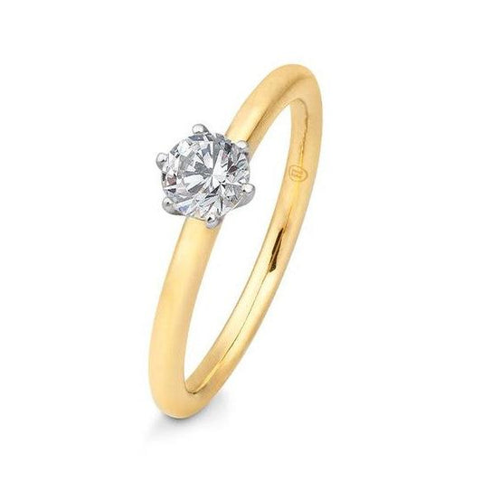 Luxury Ring mit einem Brillanten 0,50 ct., Gelbgold