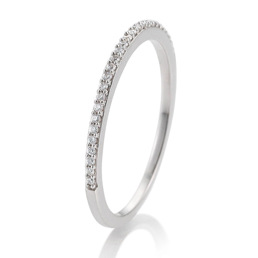 Memoire Ring mit 28 Brillanten 0,112 ct., Platin