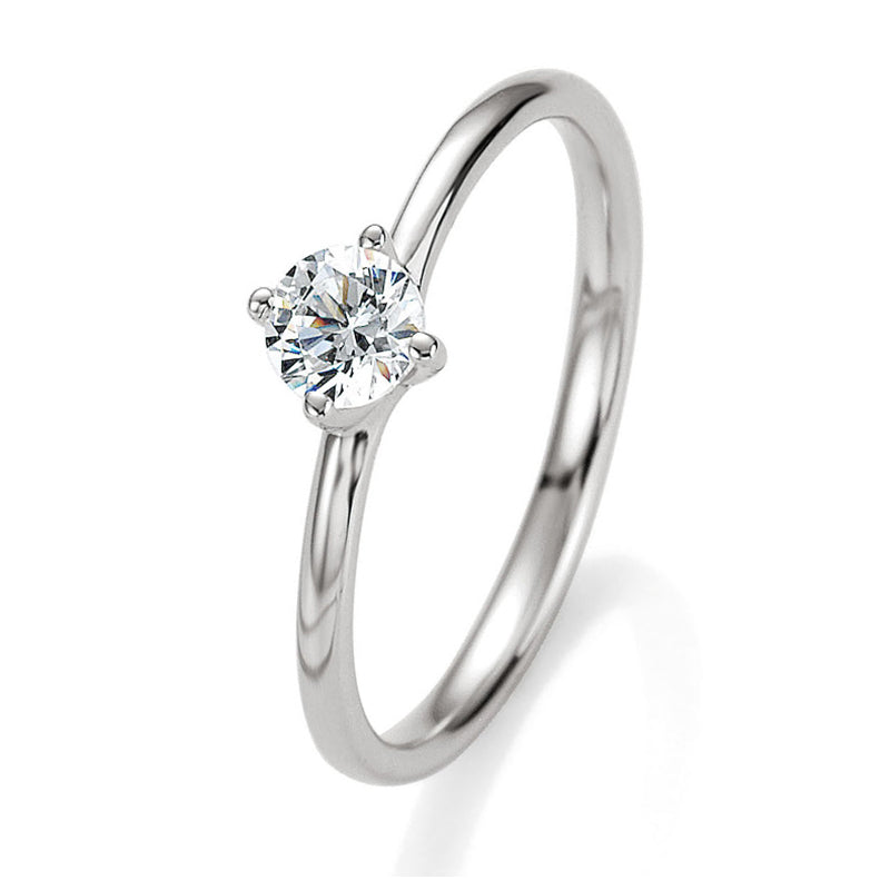 Verlobungsring mit einem Brillanten 0,30 ct., Platin