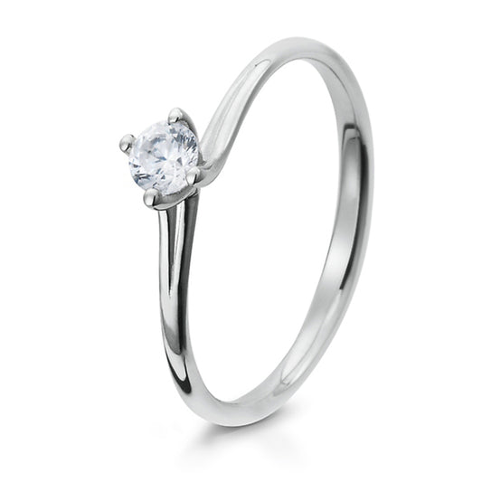Verlobungsring mit einem Brillanten 0,20 ct., Platin