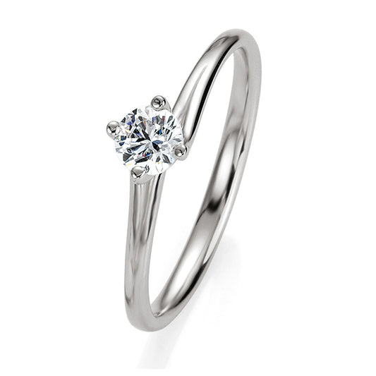 Verlobungsring mit einem Brillanten 0,30 ct., Platin