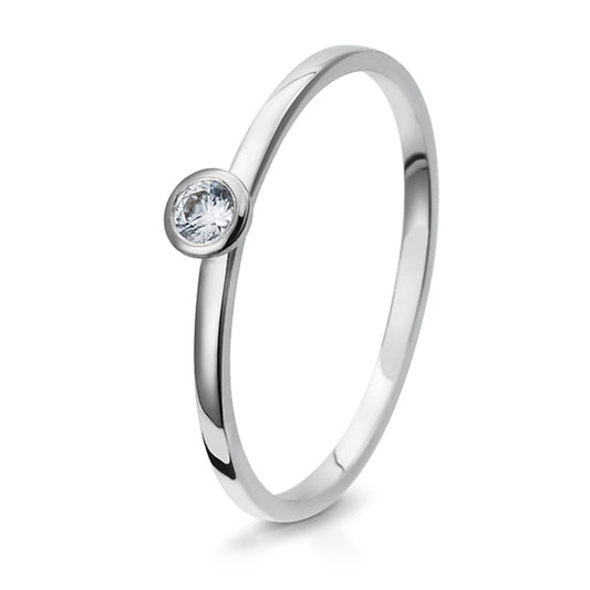 Verlobungsring mit einem Brillanten 0,10 ct., Platin