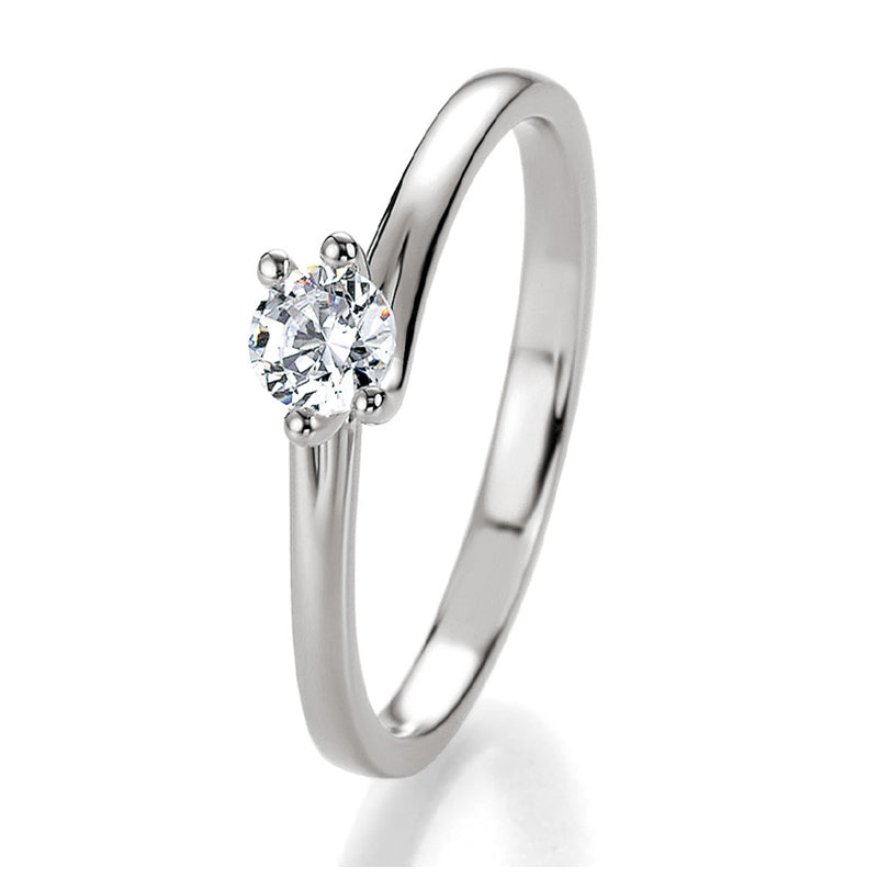 Verlobungsring mit einem Brillanten 0,30 ct., Platin