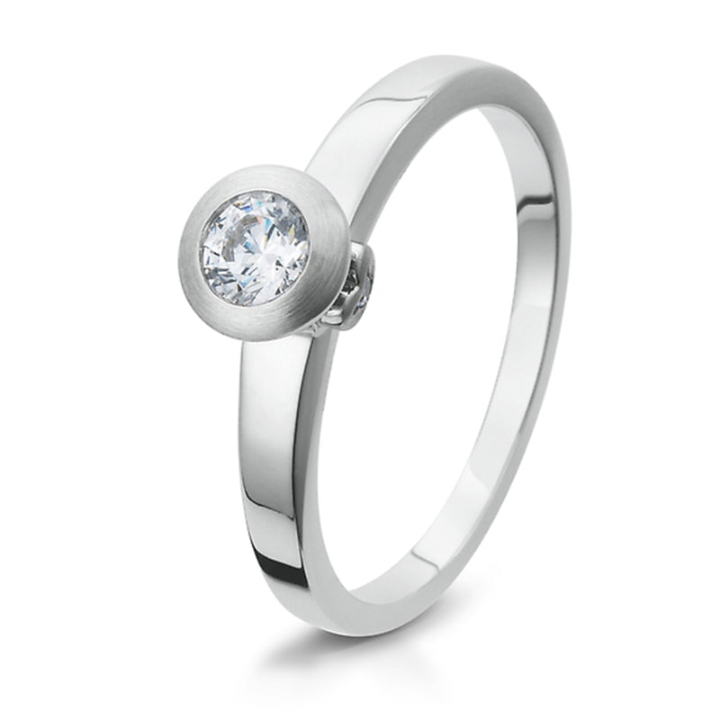 Verlobungsring mit 3 Brillanten 0,265 ct., Platin, 950 Platin, W/SI, Größe 65